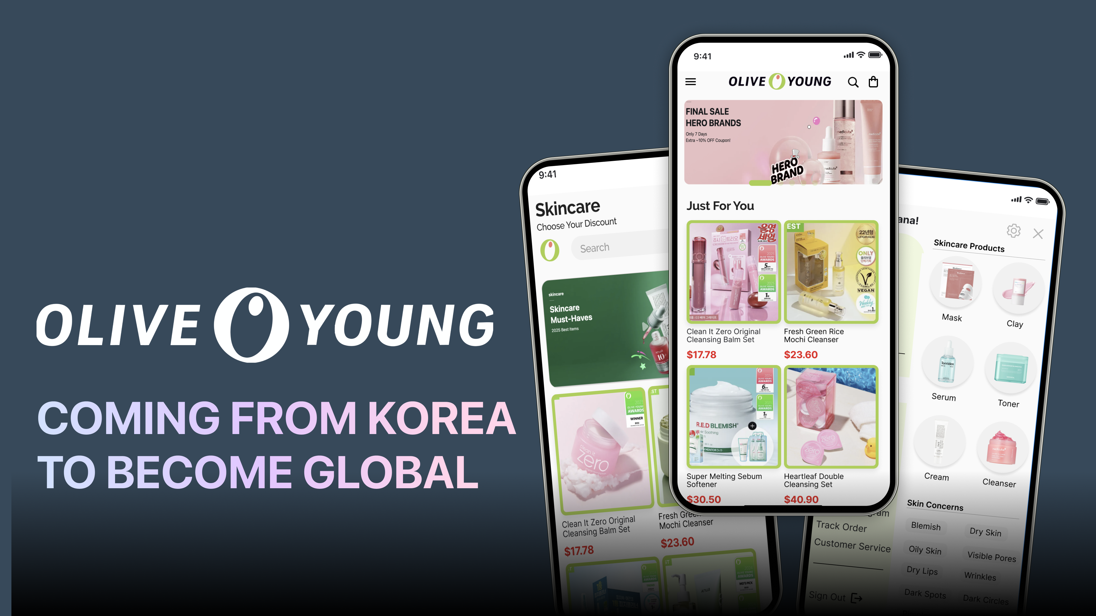 Olive Young app screens